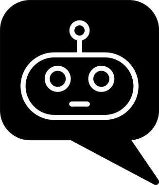 Chatbot Web simgesi vektör illüstrasyonu