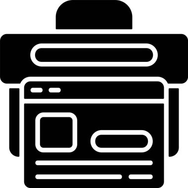 Arama Konsolu Web simgesi vektör illüstrasyonu