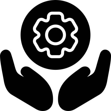 Takım çalışması Gear Web simgesi vektör illüstrasyonu