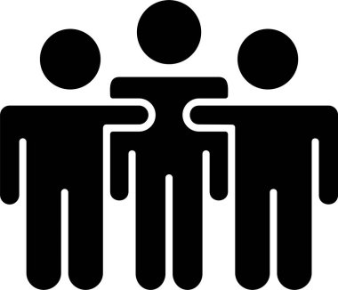 Ekip Huddle web simgesi vektör illüstrasyonu