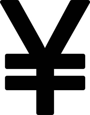 Yen Sembol Web simgesi vektör illüstrasyonu