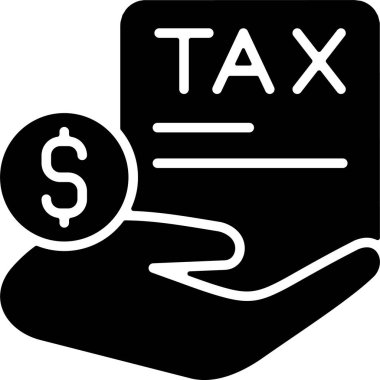 Gelir Vergisi web simgesi vektör illüstrasyonu