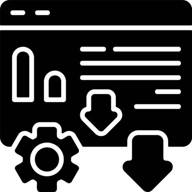 İniş Sayfası Ölçüleri web simgesi vektör illüstrasyonu