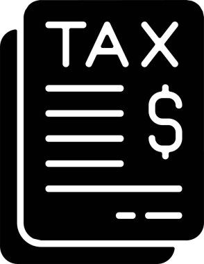 Vergi Raporu Web simgesi vektör illüstrasyonu