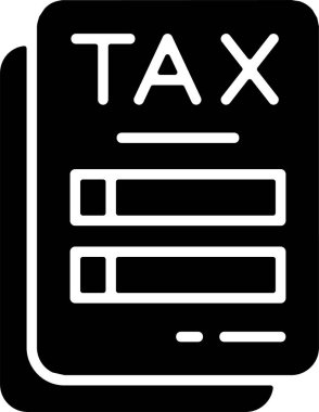 Vergi Faturası Web simgesi vektör çizimi