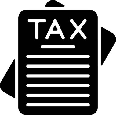  Gelir Deklarasyonu Web simgesi vektör illüstrasyonu