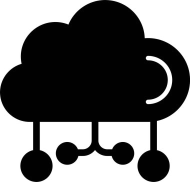 bulut hesaplama web simgesi vektör illüstrasyonu
