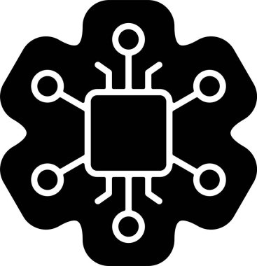 Makine Öğrenme Web simgesi vektör çizimi