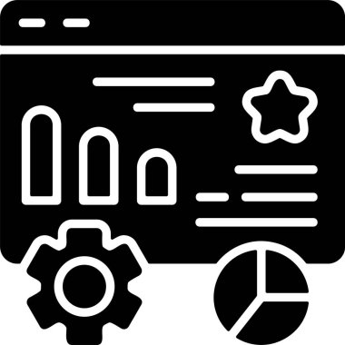 Web Analizi Web simgesi vektör illüstrasyonu