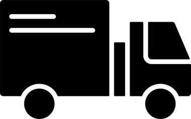 dağıtım kamyonu taşıma simgesi vektör çizimi 