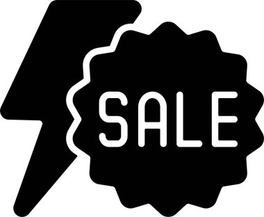 Flash Sale web simgesi vektör illüstrasyonu