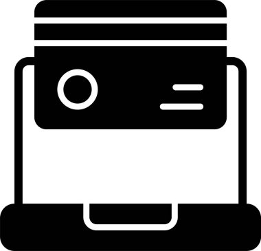 Kredi kartı simgesini işaret illüstrasyon vektör 