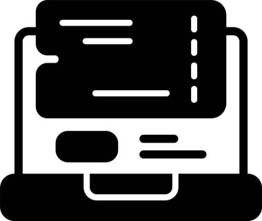 Bilgisayar. Web simgesi basit illüstrasyon