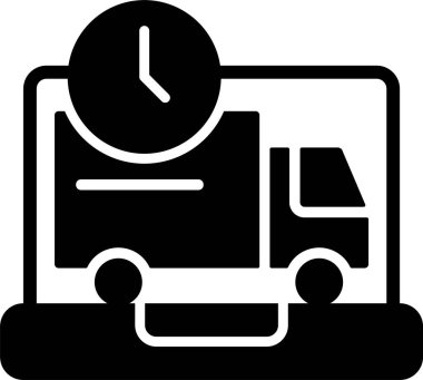 Saat simgesinin vektör illüstrasyonu