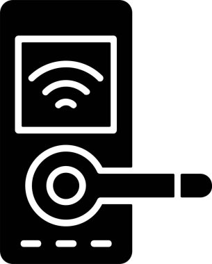 Akıllı Kilit simge vektör çizimi 