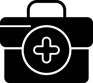 ilk yardım kiti vektör simgesi