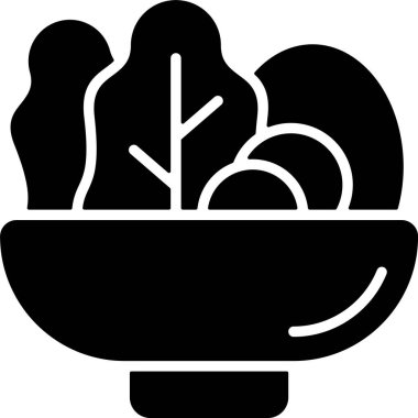 Tavuklu kase simgesi ana hatlarıyla.