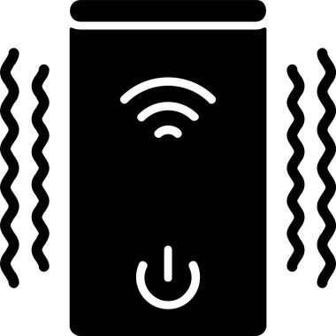 Akıllı Hava Temizleyici ikon vektör illüstrasyonu 