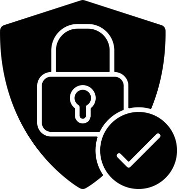 asma kilit ikon vektör çizimi