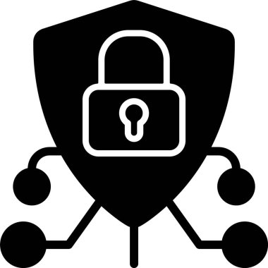 Kilit. Web simgesi basit illüstrasyon