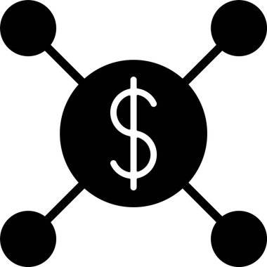 İş Sikkesi web simgesi vektör illüstrasyonu