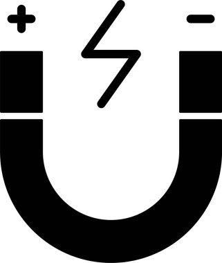 Magnet simgesinin vektör illüstrasyonu 