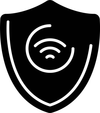 Kablosuz. Web simgesi basit illüstrasyon