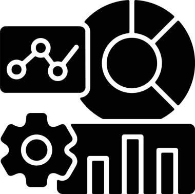 Veri Görselleştirme Web simgesi vektör çizimi