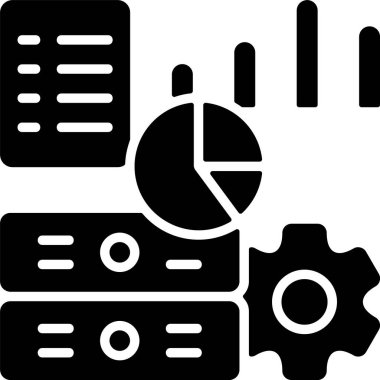 Veri analizi. Web simgesi basit illüstrasyon