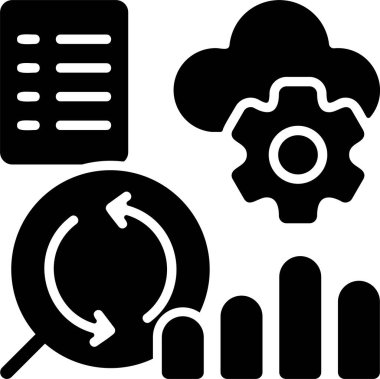 Analiz çizelgesi simgesi ana hat biçiminde