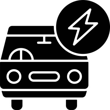 elektrik pil vektör simgesi dolu tasarım