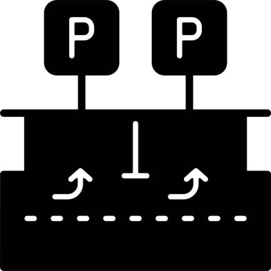 park simgesi işaret vektörü çizimi 