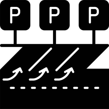 park simgesi işaret vektörü çizimi 