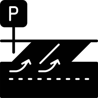 park simgesi işaret vektörü çizimi 