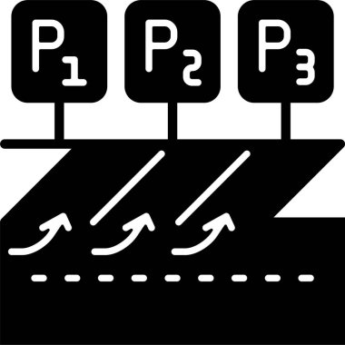 park simgesi işaret vektörü çizimi 