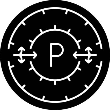 park simgesi işaret vektörü çizimi 