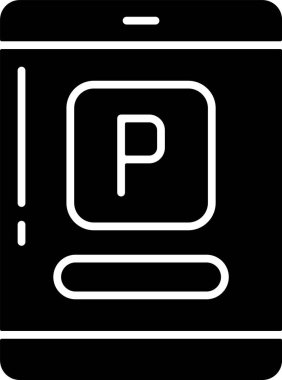 park simgesi işaret vektörü çizimi 