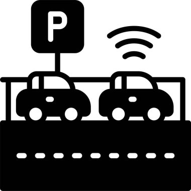 park simgesi işaret vektörü çizimi 