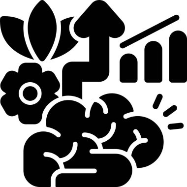 Bitki. Web simgesi basit illüstrasyon