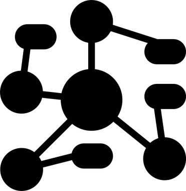 Molekül. Web simgesi basit illüstrasyon
