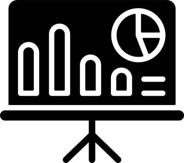 iş grafiği simgesi ana hat biçiminde