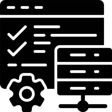 veritabanı. Web simgesi basit illüstrasyon