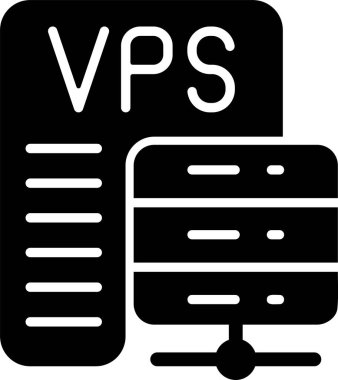 Bulut sunucuları simgesi. Web için sunucu vektörünün basit illüstrasyonu