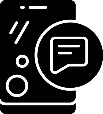 Sohbet, mesaj simgesi vektör illüstrasyonu