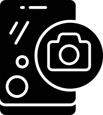 fotoğraf makinesi lens ikon vektör illüstrasyonu