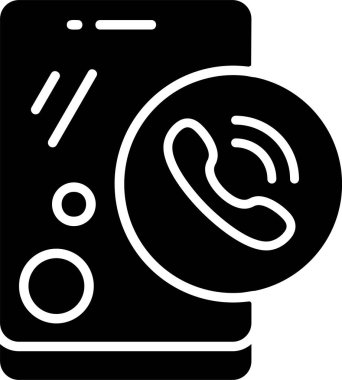 Kişi telefon vektör simgesi