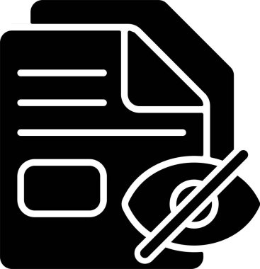 Gizli Dosya simgesi vektör illüstrasyonu