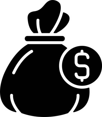 Dolar işareti simgesi illüstrasyonlu çanta 