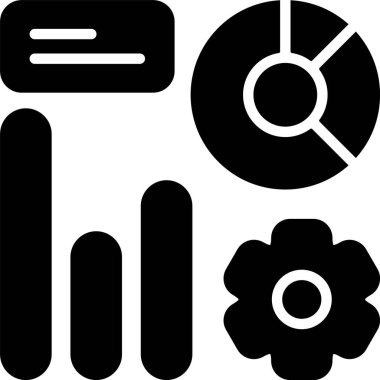 KPI Ölçüm web simgesi vektör illüstrasyonu