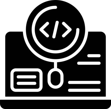  Kod Test Ağ simgesi vektör illüstrasyonu